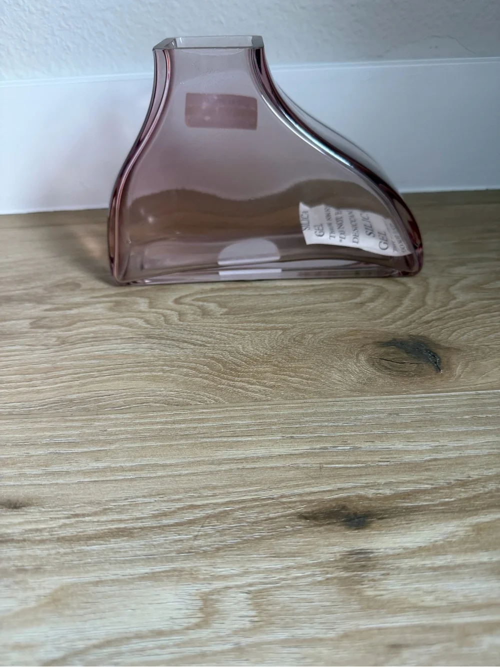 Smoky Mauve Glass Accent Vase - Contemporary Decorative Vase